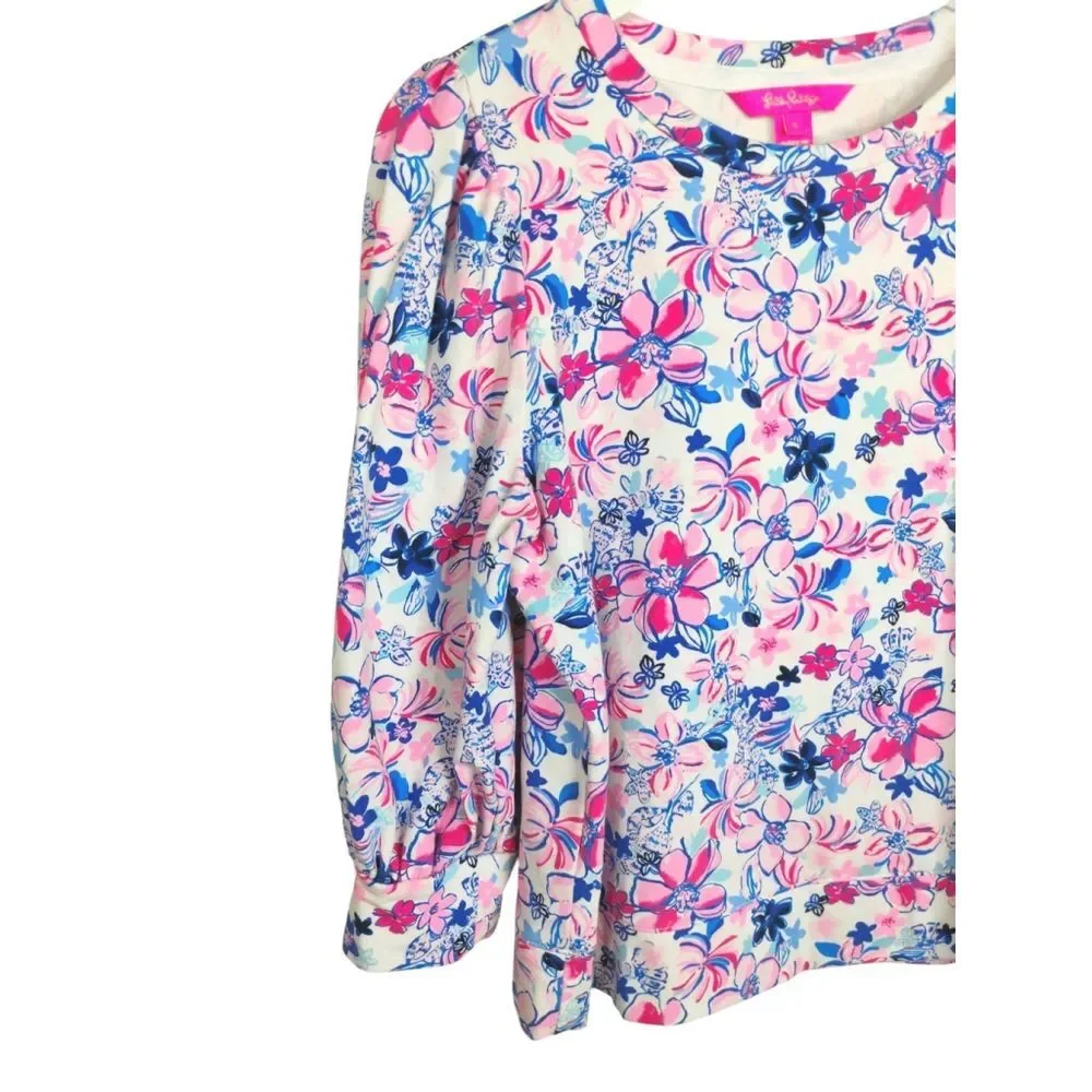 Lilly Pulitzer Women's Corden Sweatshirt sz Small in Party Like A Lobster